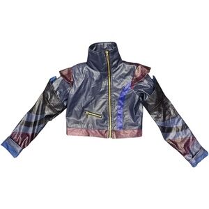 ⚡ Disney Descendants 3 Mal Faux Leather Cropped Jacket |‎ Size M |